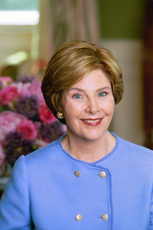 Mrs. Laura Bush sits for a photo, May 26, 2004, in the Green Room of the White House.  (P40987-22)