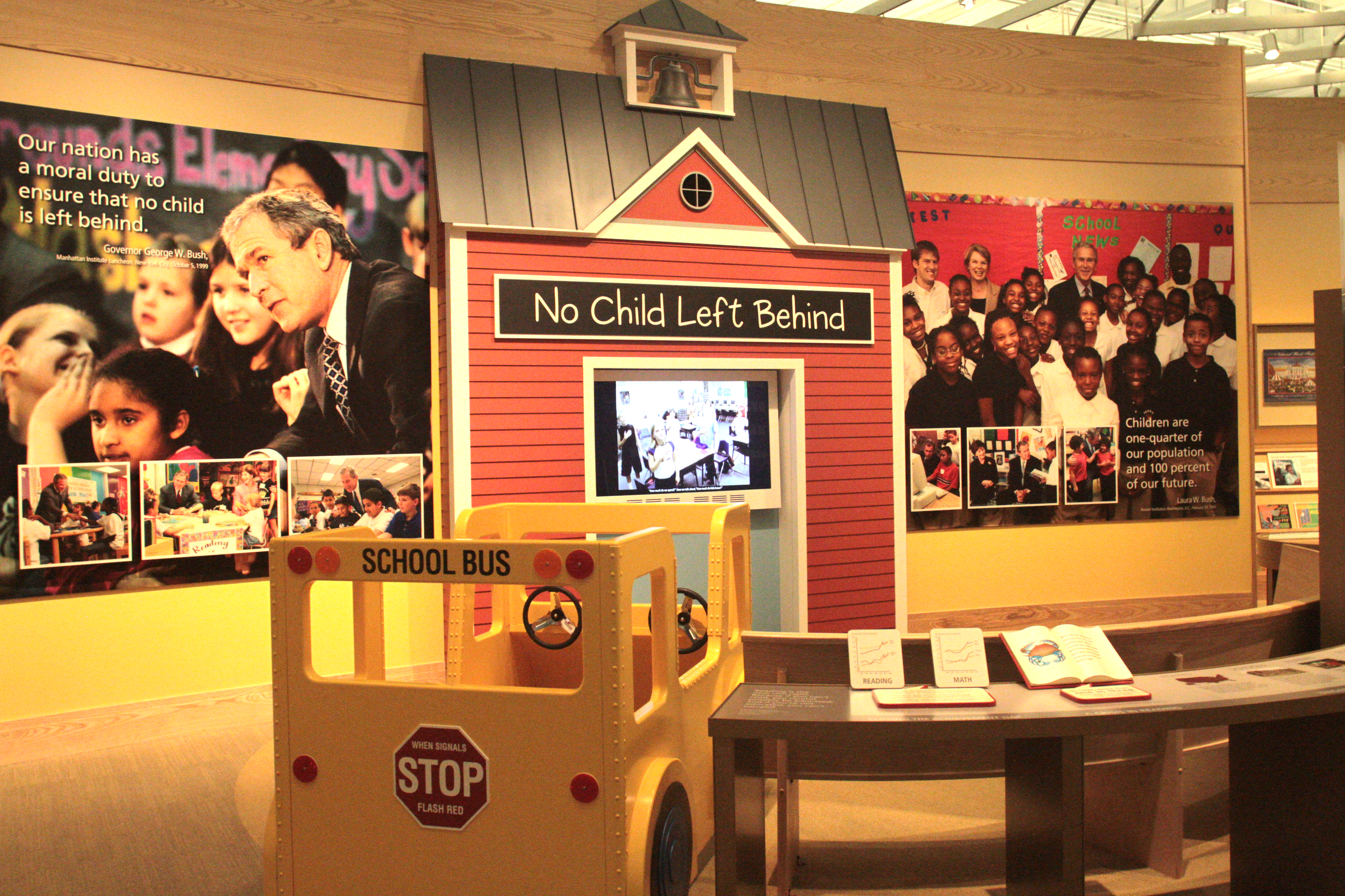 The No Child Left Behind School House at the George W Bush Library and Museum